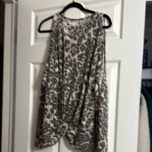 Leopard Print Open shoulder and arm Top